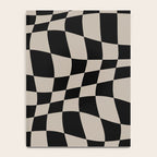 Warped Checkered Pattern (black/tan) Notebook Gallery Image 4