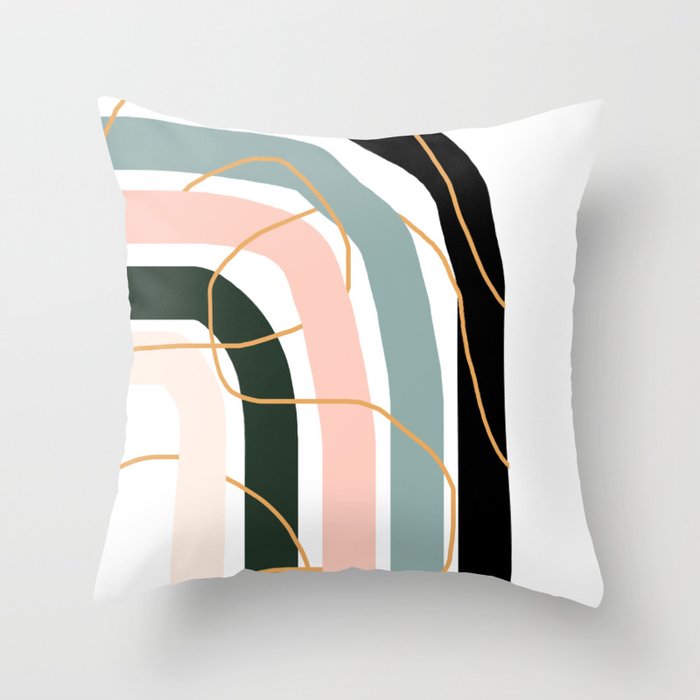 Unsettled Rainbow Throw Pillow Gallery Image 1