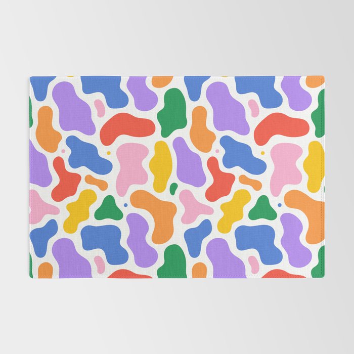 Colorful abstract organic shape art pattern Rug Gallery Image 2