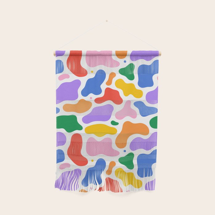Colorful abstract organic shape art pattern Wall Hanging Gallery Image 1