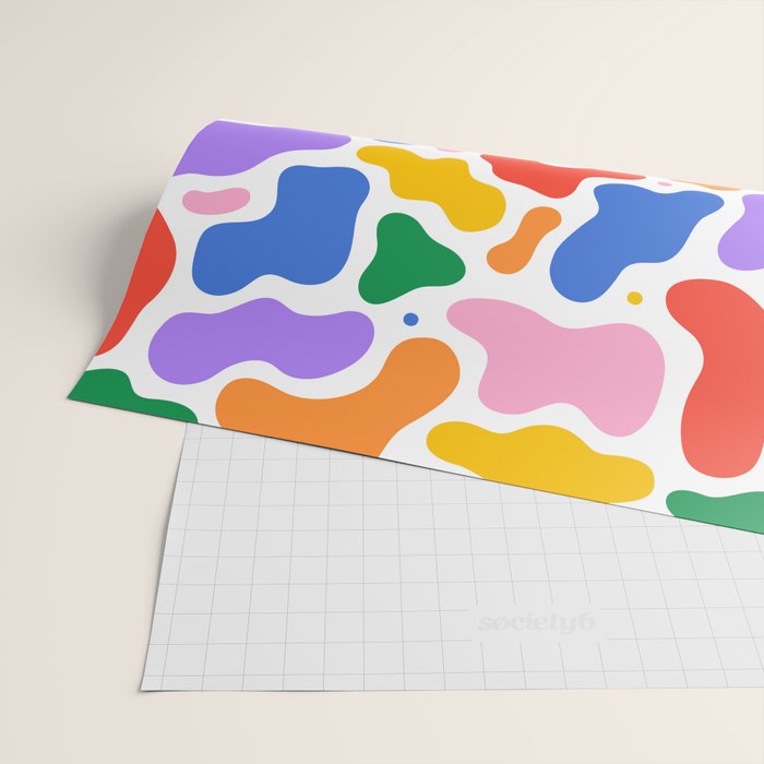 Colorful abstract organic shape art pattern Wrapping Paper Gallery Image 2