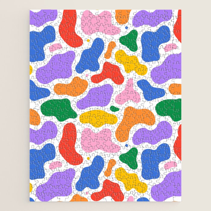 Colorful abstract organic shape art pattern Jigsaw Puzzle Gallery Image 1