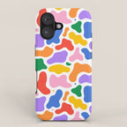 Colorful abstract organic shape art pattern iPhone Case Gallery Image 1