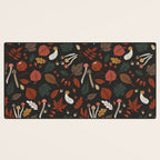 Dark autumnal mushrooms II Desk Mat Gallery Image 3
