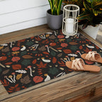 Dark autumnal mushrooms II Outdoor Rug Gallery Image 2
