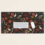 Dark autumnal mushrooms II Desk Mat Gallery Image 1