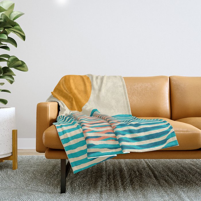 Ocean current Throw Blanket Gallery Image 1