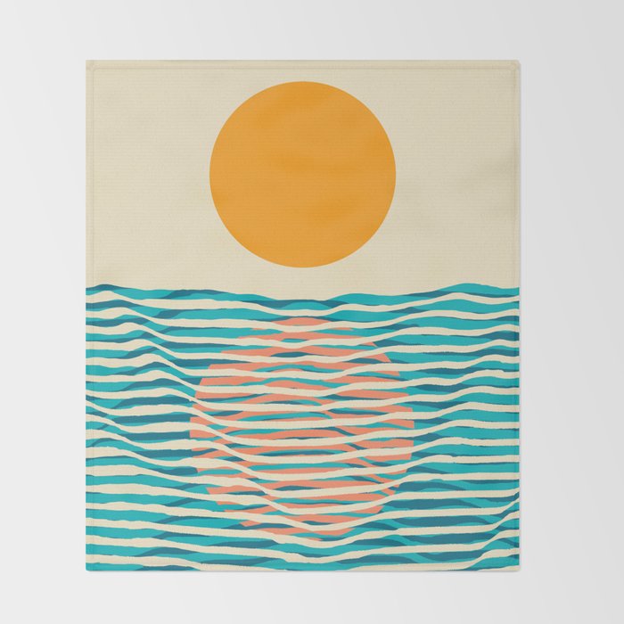 Ocean current Throw Blanket Gallery Image 2