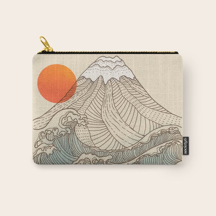 Mount Fuji the great wave  Carry All Pouch Gallery Image 1