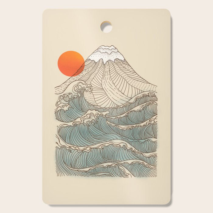 Mount Fuji the great wave  Cutting Board Gallery Image 1
