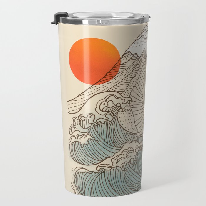 Mount Fuji the great wave  Travel Mug Gallery Image 3