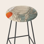 Mount Fuji the great wave  Stool Gallery Image 2