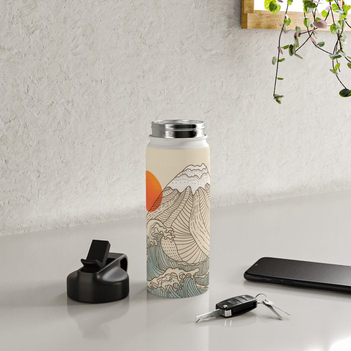 Mount Fuji the great wave  Water Bottle Gallery Image 5