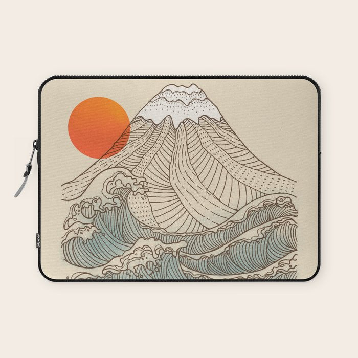 Mount Fuji the great wave  Laptop Sleeve Gallery Image 1