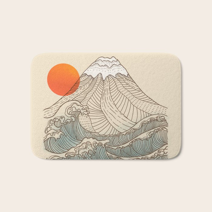 Mount Fuji the great wave  Bath Mat Gallery Image 1