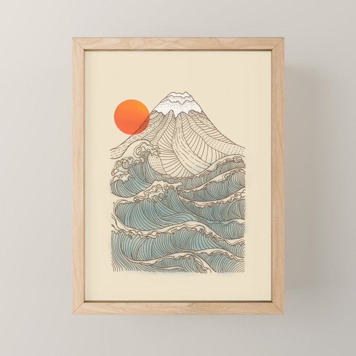 Mount Fuji the great wave  Mini Art Print Gallery Image 1