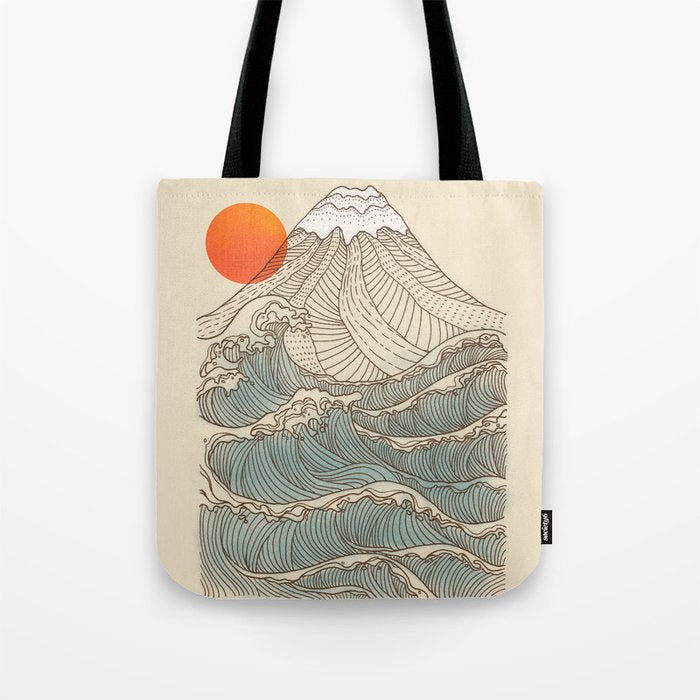 Mount Fuji the great wave  Tote Bag Gallery Image 1