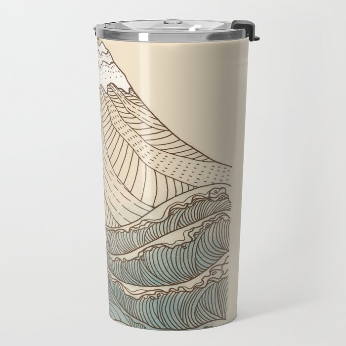 Mount Fuji the great wave  Travel Mug Gallery Image 2
