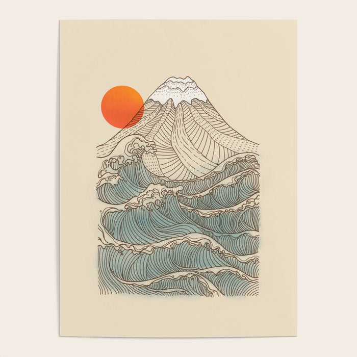 Mount Fuji the great wave  Poster Gallery Image 1