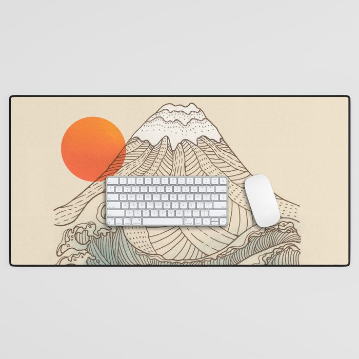 Mount Fuji the great wave  Desk Mat Gallery Image 1