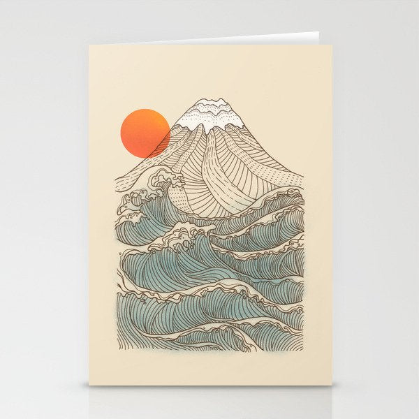 Mount Fuji the great wave  Stationery Card Gallery Image 2