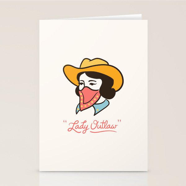 Lady Outlaw Stationery Card Gallery Image 2