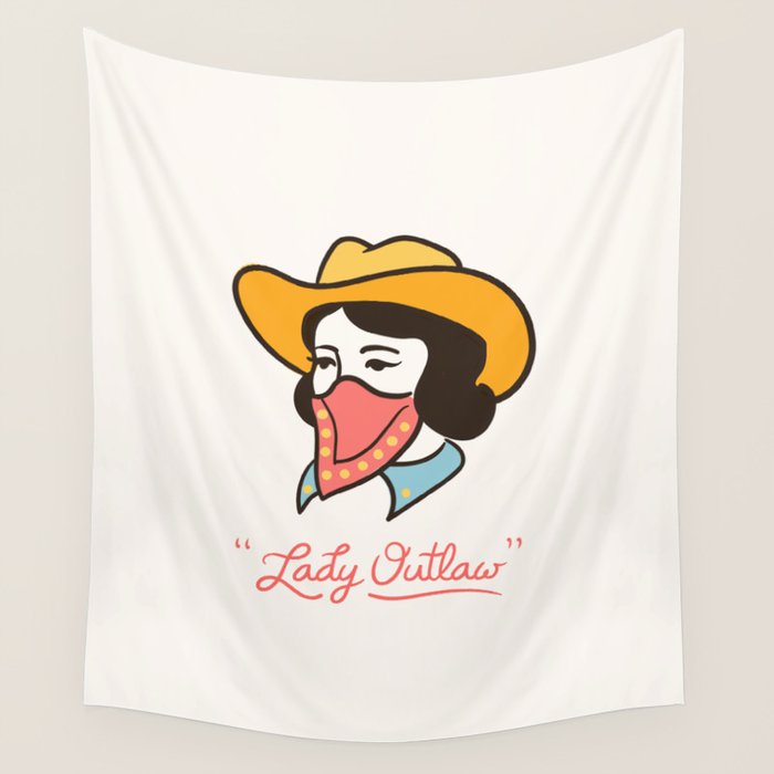 Lady Outlaw Wall Tapestry Gallery Image 4