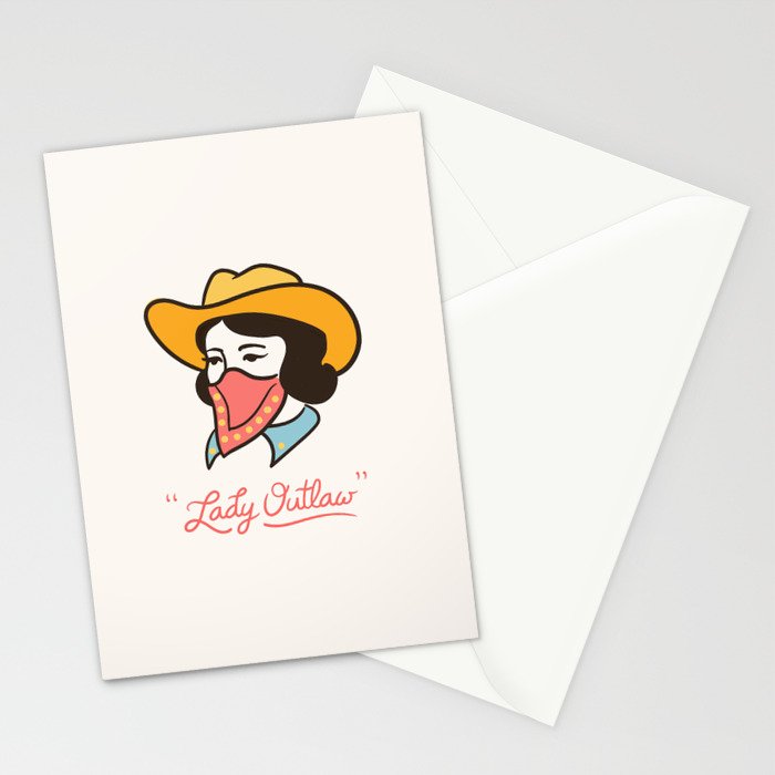 Lady Outlaw Stationery Card Gallery Image 2