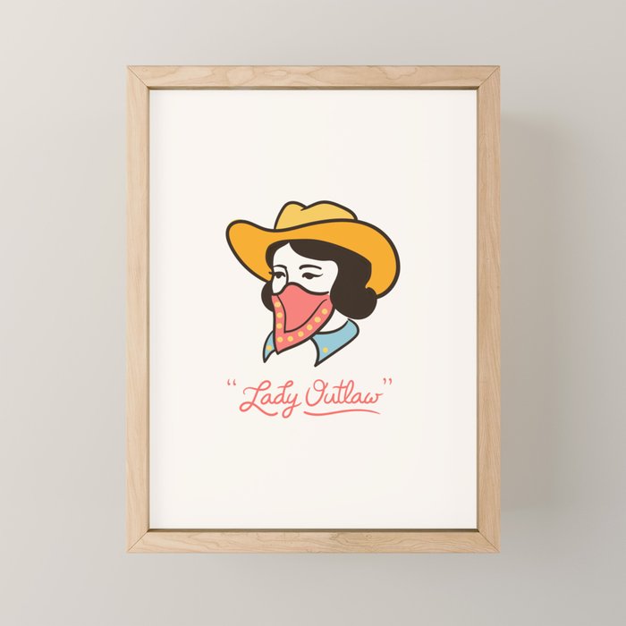 Lady Outlaw Mini Art Print Gallery Image 1