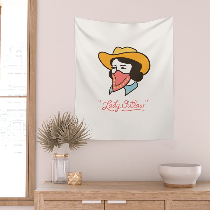 Lady Outlaw Wall Tapestry Gallery Image 2