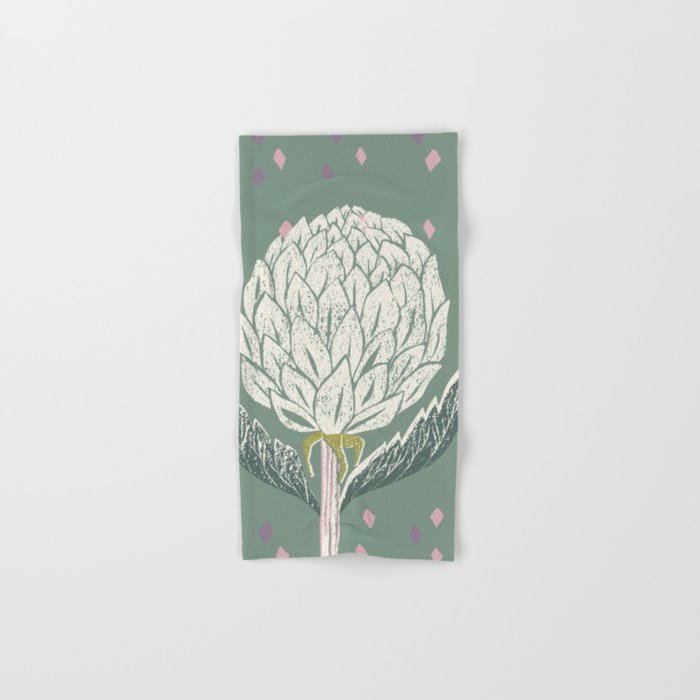 Artichoke sage green Bath Towel Gallery Image 1