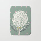 Artichoke sage green Bath Mat Gallery Image 1