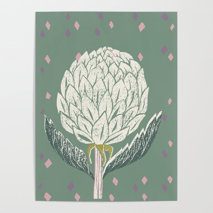 Artichoke sage green Poster Gallery Image 4