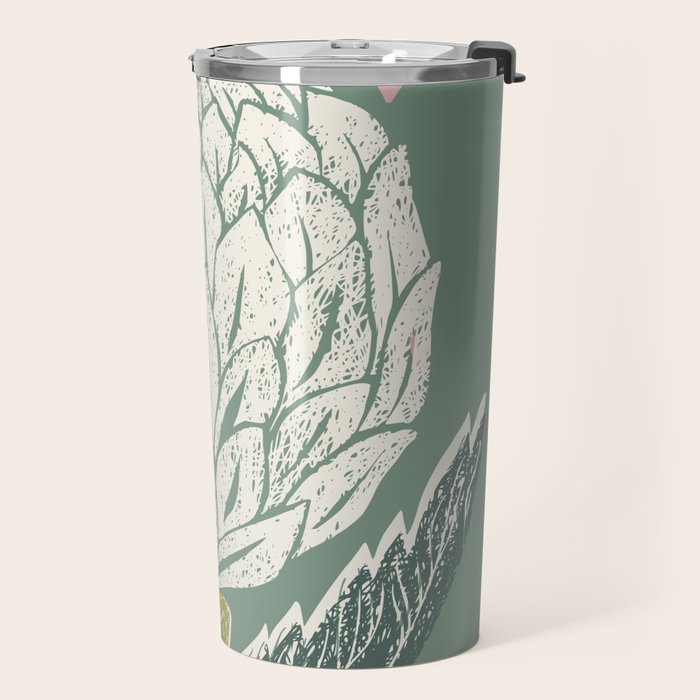 Artichoke sage green Travel Mug Gallery Image 2