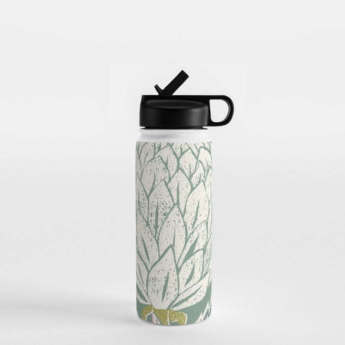 Artichoke sage green Water Bottle Gallery Image 1