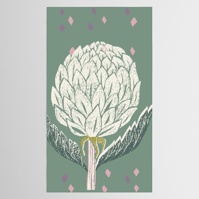 Artichoke sage green Tablecloth Gallery Image 2