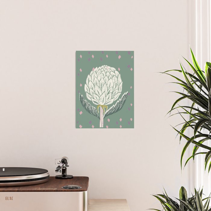 Artichoke sage green Poster Gallery Image 2