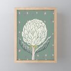 Artichoke sage green Mini Art Print Gallery Image 1