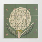 Artichoke sage green Wood Wall Art Gallery Image 1