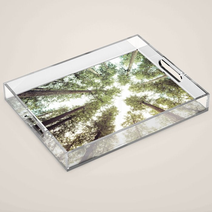 Green Forest Sky Trees Acrylic Tray Gallery Image 1