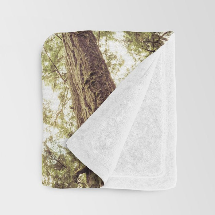 Green Forest Sky Trees Throw Blanket Gallery Image 3