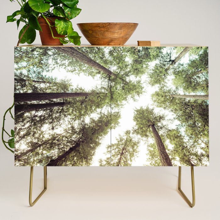 Green Forest Sky Trees Credenza Gallery Image 1