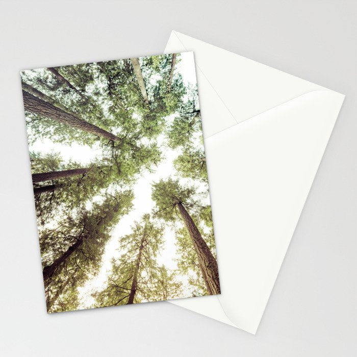 Green Forest Sky Trees Stationery Card Gallery Image 2