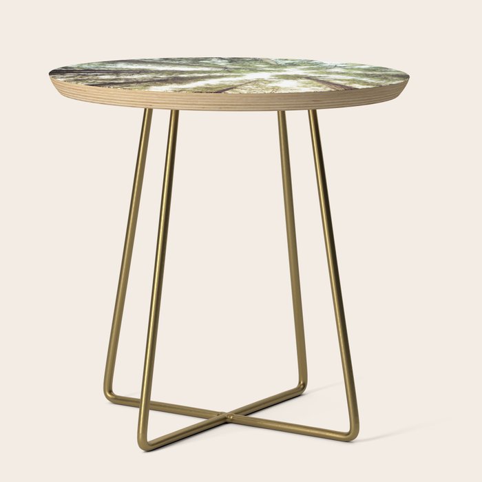 Green Forest Sky Trees Side Table Gallery Image 1