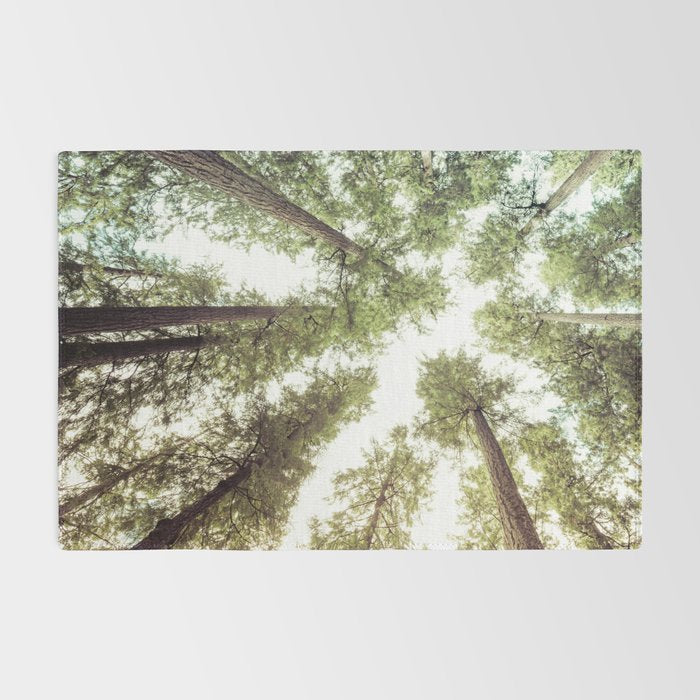 Green Forest Sky Trees Rug Gallery Image 2