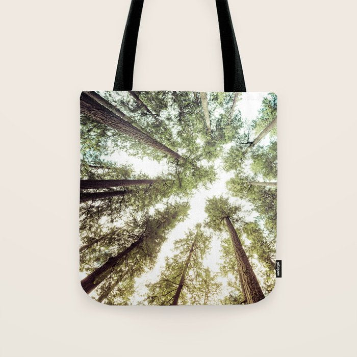Green Forest Sky Trees Tote Bag Gallery Image 1