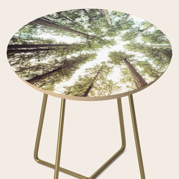 Green Forest Sky Trees Side Table Gallery Image 2