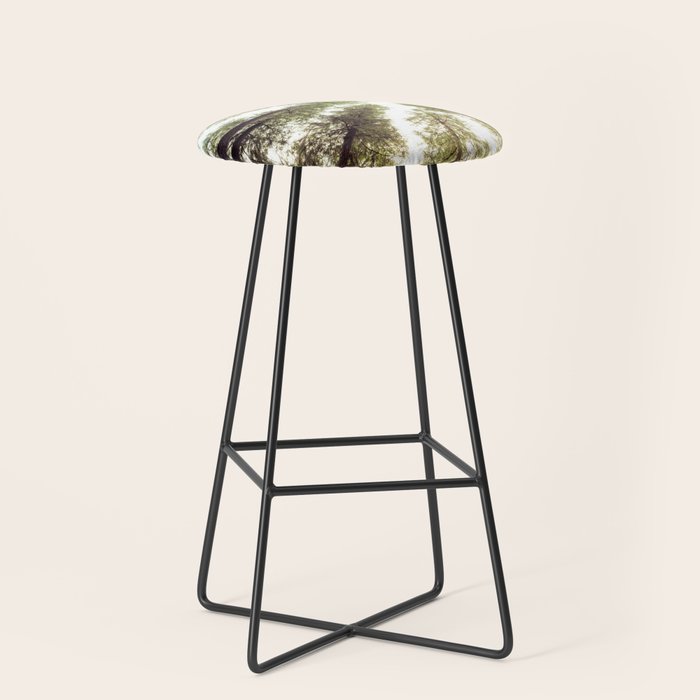 Green Forest Sky Trees Stool Gallery Image 1