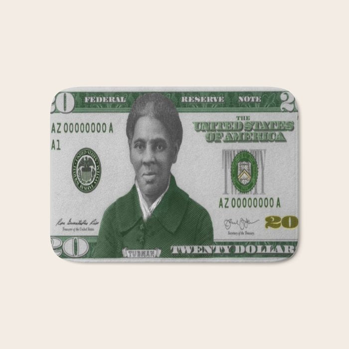 Proposed African American Icon Harriet Tubman Single U.S. Mint 20 Dollar bill Bath Mat Gallery Image 1