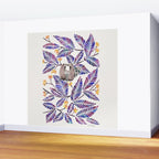 Happy Sloth - Tropical Indigo Leaves Wall Mural Gallery Image 2